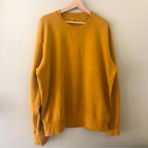 Uniqlo Yellow Cotton Crewneck Sweatshirt - Size Extra Large (XL)
